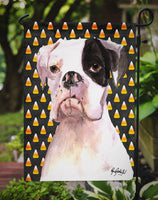 Cooper Candy Corn Boxer Halloween Flag Garden Size RDR3008GF