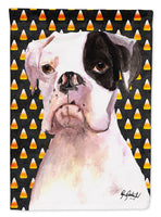 Cooper Candy Corn Boxer Halloween Flag Garden Size RDR3008GF