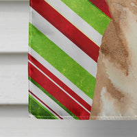 Candy Stripe Chihuahua Christmas Flag Canvas House Size RDR3010CHF