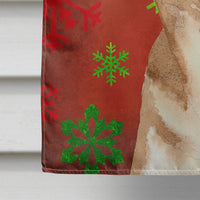 Red Snowflake Chihuahua Christmas Flag Canvas House Size RDR3012CHF