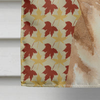 Chihuahua Fall Leaves Flag Canvas House Size RDR3015CHF