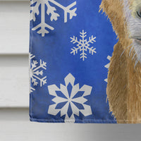 Winter Snowflakes Goat Winter Flag Canvas House Size RDR3023CHF