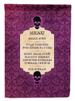 Goulish Menu including Eye Screen  Snake soup Halloween Flag Canvas House Size