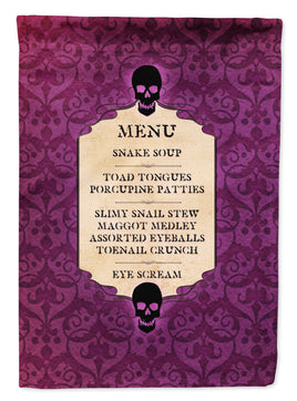 Goulish Menu including Eye Screen  Snake soup Halloween Flag Canvas House Size