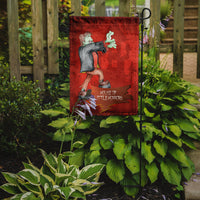 Little House of Horrors with Frankenstein Halloween Flag Garden Size