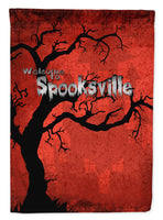 Welcome to Spooksville Halloween Flag Canvas House Size