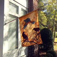 Beware of the Black Crows Halloween Flag Canvas House Size