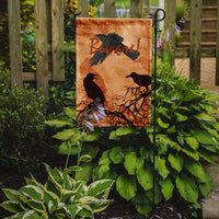 Beware of the Black Crows Halloween Flag Garden Size