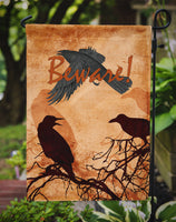 Beware of the Black Crows Halloween Flag Garden Size