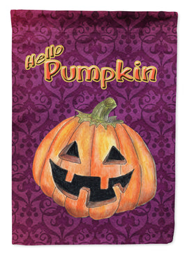 Hello Pumpkin Halloween Flag Canvas House Size