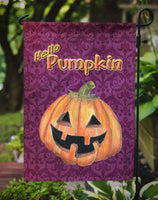 Hello Pumpkin Halloween Flag Garden Size