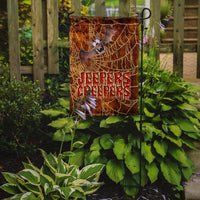 Jeepers Creepers with Bat and Spider web Halloween Flag Garden Size