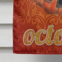 October Pumpkin Halloween Flag Canvas House Size