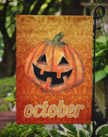 October Pumpkin Halloween Flag Garden Size