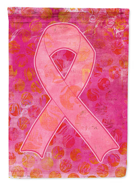 Artsy Breast Cancer Pink Ribbon Flag Canvas House Size SB3094CHF