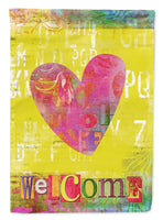 Artsy Welcome Heart Flag Canvas House Size SB3099CHF