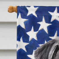 USA American Flag with Pug Flag Canvas House Size