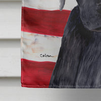 USA American Flag with Labrador Flag Canvas House Size