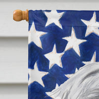 USA American Flag with Shih Tzu Flag Canvas House Size