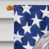 USA American Flag with Shih Tzu Flag Canvas House Size