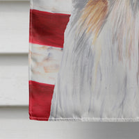 USA American Flag with Shih Tzu Flag Canvas House Size