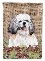 Shih Tzu Flag Canvas House Size