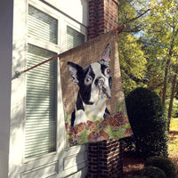 Boston Terrier Flag Canvas House Size