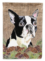 Boston Terrier Flag Canvas House Size