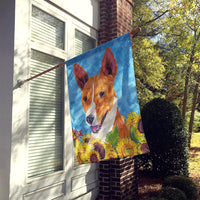 Basenji Flag Canvas House Size