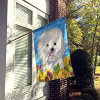 Bichon Frise Flag Canvas House Size