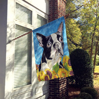 Boston Terrier Flag Canvas House Size