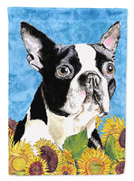 Boston Terrier Flag Canvas House Size