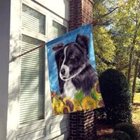 Border Collie Flag Canvas House Size