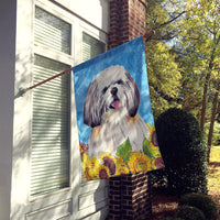 Shih Tzu Flag Canvas House Size