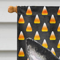 Boston Terrier Candy Corn Halloween Portrait Flag Canvas House Size