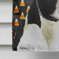 Boston Terrier Candy Corn Halloween Portrait Flag Canvas House Size