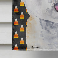 Bichon Frise Candy Corn Halloween Portrait Flag Canvas House Size