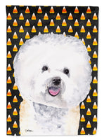 Bichon Frise Candy Corn Halloween Portrait Flag Canvas House Size