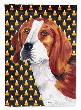 Beagle Candy Corn Halloween Portrait Flag Garden Size