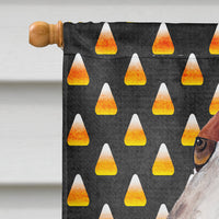 Basset Hound Candy Corn Halloween Portrait Flag Canvas House Size