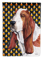 Basset Hound Candy Corn Halloween Portrait Flag Canvas House Size