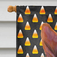 Basenji Candy Corn Halloween Portrait Flag Canvas House Size