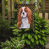 Cavalier Spaniel Blenheim Candy Corn Halloween Portrait Flag Garden Size