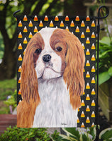 Cavalier Spaniel Blenheim Candy Corn Halloween Portrait Flag Garden Size