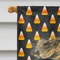 Australian Shepherd Candy Corn Halloween Portrait Flag Canvas House Size