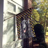 Belgian Sheepdog Candy Corn Halloween Portrait Flag Canvas House Size