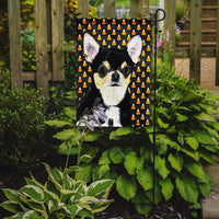 Chihuahua Candy Corn Halloween Portrait Flag Garden Size