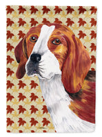 Beagle Fall Leaves Portrait Flag Garden Size