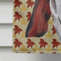 Basset Hound Fall Leaves Portrait Flag Canvas House Size