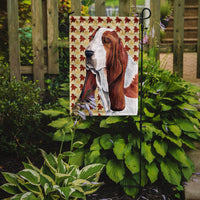 Basset Hound Fall Leaves Portrait Flag Garden Size